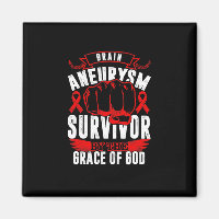 Brain Aneurysm Awareness Survivor By God Grace Red