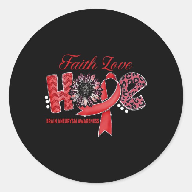 Brain Aneurysm Doesn't Come With a Manual it Comes Classic Round Sticker (Front)