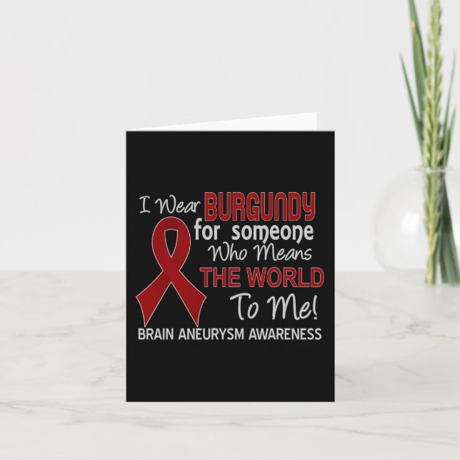 Brain Aneurysm  Surgery Survivor Awareness Gift Card (Front)
