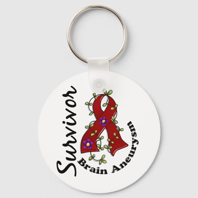 Brain Aneurysm Survivor 15 Keychain (Front)