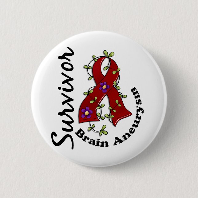 Brain Aneurysm Survivor 15 Pinback Button (Front)