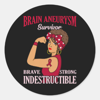 Brain Aneurysm Survivor Awareness Month Supporter Classic Round Sticker