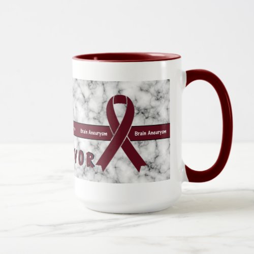Brain Aneurysm Survivor Marbled Coffee Mug