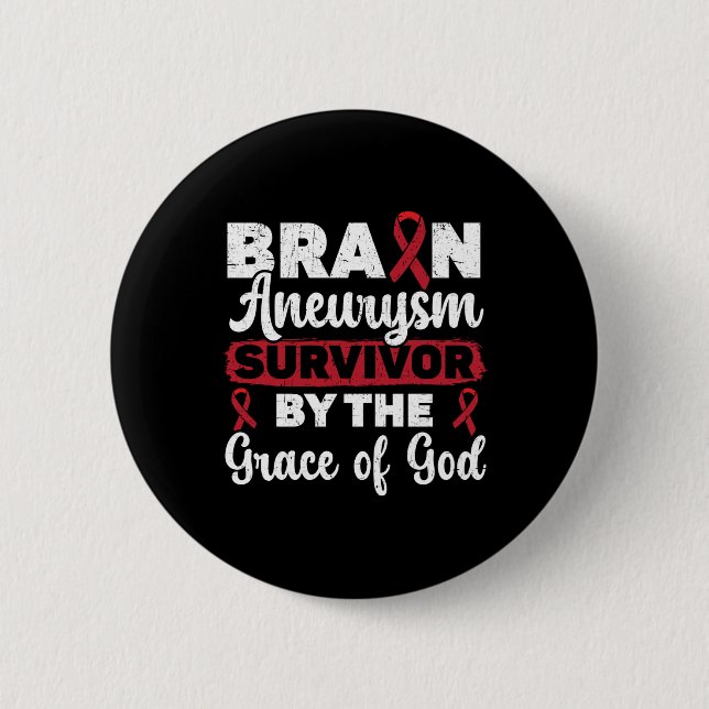 Brain Aneurysm Survivor Medical Condition Aneurysm Button (Front)