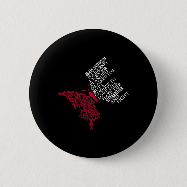 Brain Aneurysm Warrior 1 Button (Front)