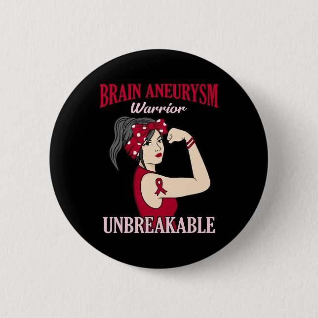 Brain Aneurysm Warrior Awareness Month Supporter G Button (Front)