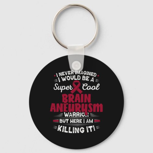 Brain Aneurysm Warrior Brain Aneurysm Awareness  Keychain