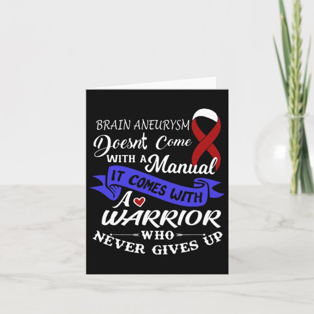 Brain Aneurysm Warrior  Card (Front)