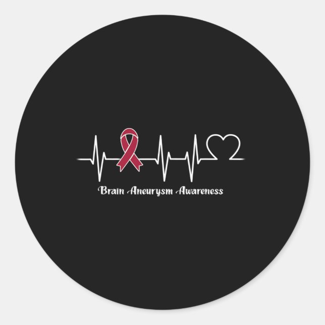 Brain Aneurysm Warrior  Classic Round Sticker (Front)