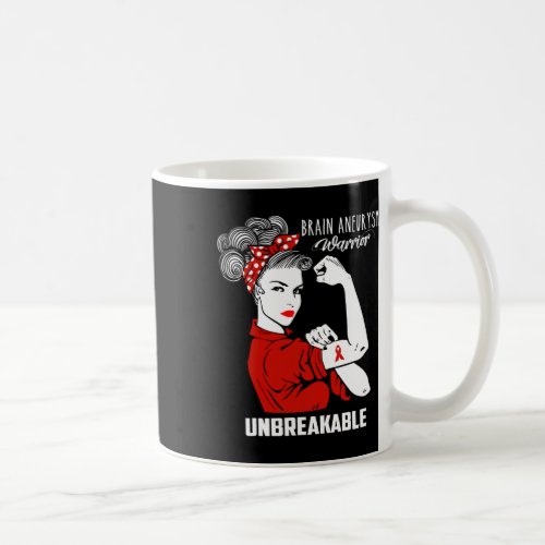 Brain Aneurysm Warrior Unbreakable Awareness Gift  Coffee Mug