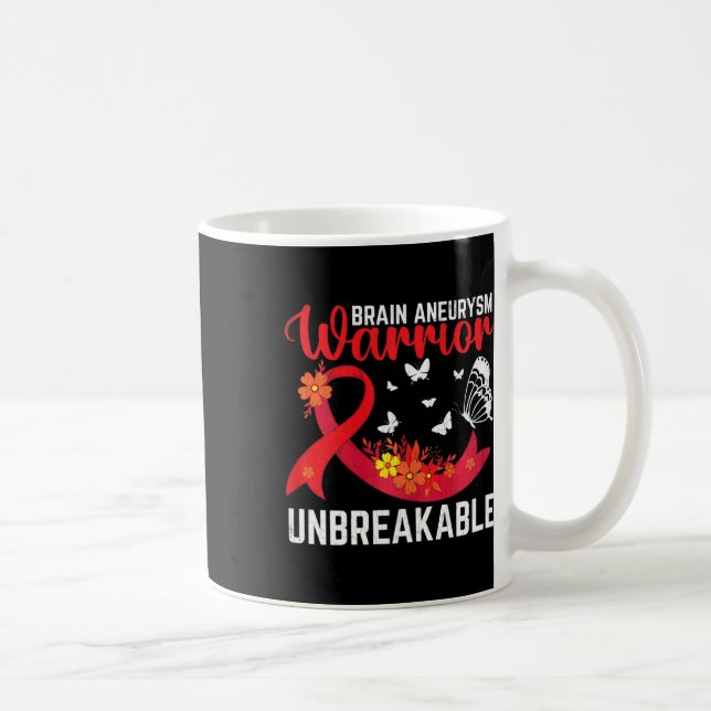 Brain Aneurysm Warrior Unbreakable Surgery Awarene Coffee Mug (Right)