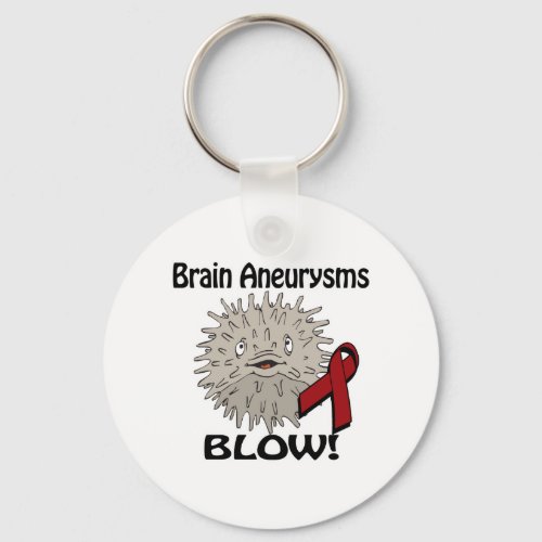 Brain Aneurysms Blows Awareness Design Keychain