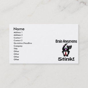 Brain Aneurysms Stink Skunk Awareness Design Business Card