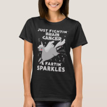 brain appendix cancer unicorn farting sparkles T-Shirt