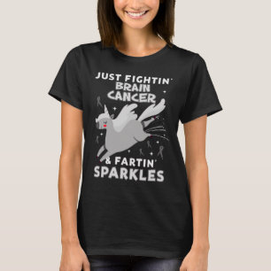 brain appendix cancer unicorn farting sparkles T-Shirt