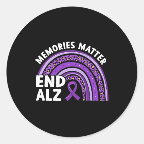 Brain Awareness Memories Problem Purple Rainbow  Classic Round Sticker