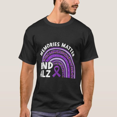 Brain Awareness Memories Problem Purple Rainbow  T_Shirt