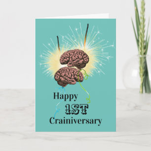 Brain balloons sparklers crainiversary celebration card