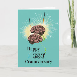 Brain balloons sparklers crainiversary celebration card