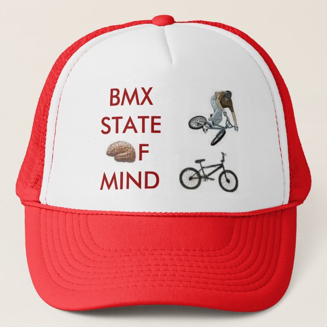 brain, bmxer, bmx bike, BMXSTATEofmind Trucker Hat (Front)