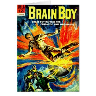 Brain Boy and the Time Machine Card