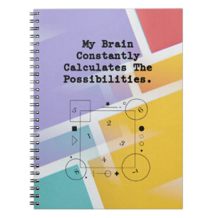 Brain Calculates Possibilities Math Thinker Notebook