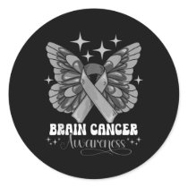 Brain Cancer Awareness _2  Classic Round Sticker