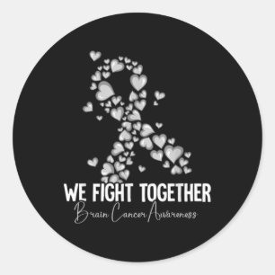 Brain Cancer Awareness 3 Classic Round Sticker