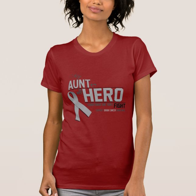 Brain Cancer Awareness: aunt T-Shirt (Front)