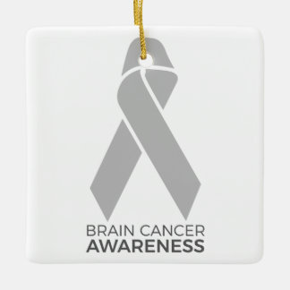Brain Cancer Awareness Ceramic Ornament