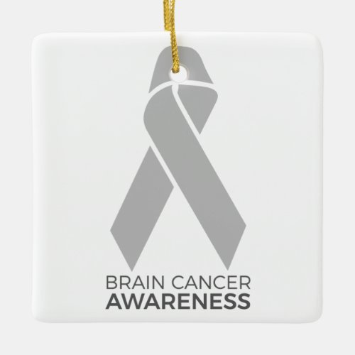 Brain Cancer Awareness Ceramic Ornament