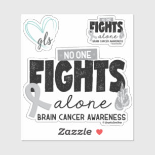 Brain Cancer Awareness Design ©GraphicLoveShop Sticker