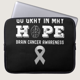 Brain cancer awareness, go gray in may, wear gray, laptop sleeve