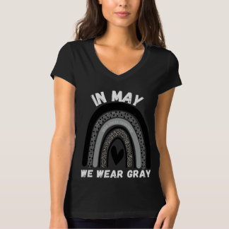 Brain cancer awareness, go gray in may, wear gray T-Shirt