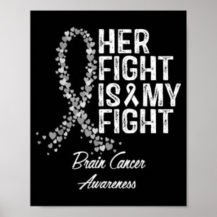 Brain Cancer Awareness Her Fight Is My Fight Suprt Poster