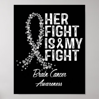 Brain Cancer Awareness Her Fight Is My Fight Suprt Poster