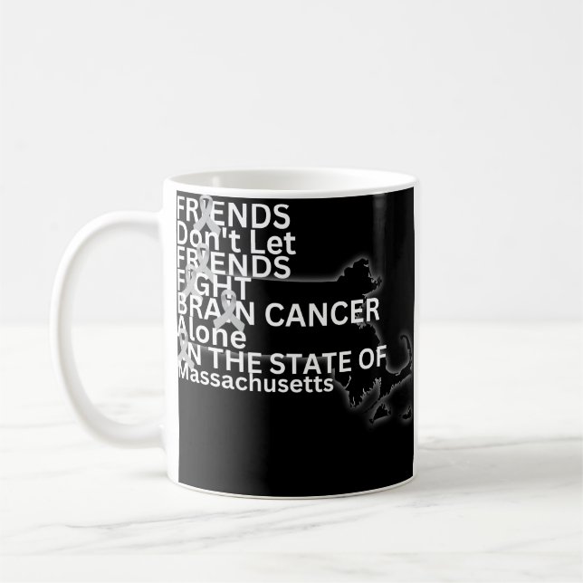 Brain Cancer Awareness in Massachusetts  Coffee Mug (Left)