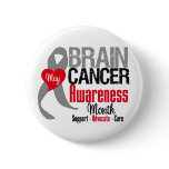 Brain Cancer Awareness Month Button