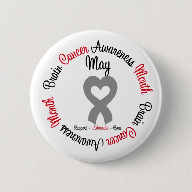 Brain Cancer Awareness Month Pinback Button (Front)