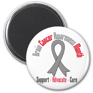 Brain Cancer Awareness Month Ribbon Magnet