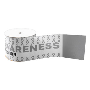 Brain Cancer Awareness Pattern Ribbon