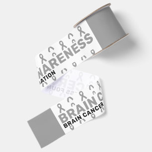 Brain Cancer Awareness Pattern Ribbon
