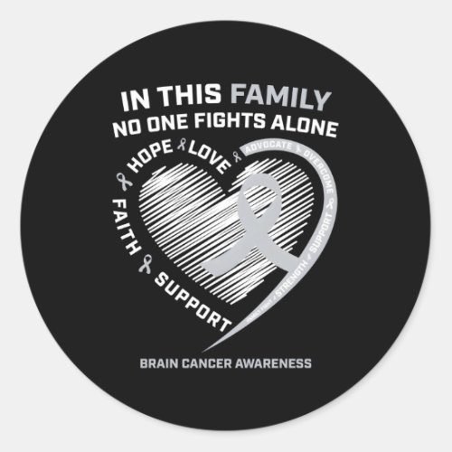 Brain Cancer Awareness Products Brain Cancer Classic Round Sticker