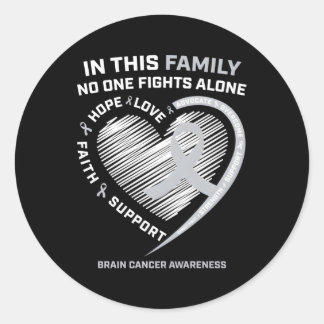Brain Cancer Awareness Products Brain Cancer Classic Round Sticker