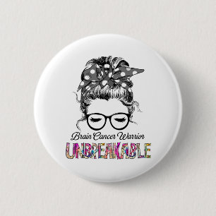 Brain Cancer Awareness Ribbon Support Gifts Button