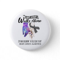 Brain Cancer Awareness Ribbon Support Gifts Button