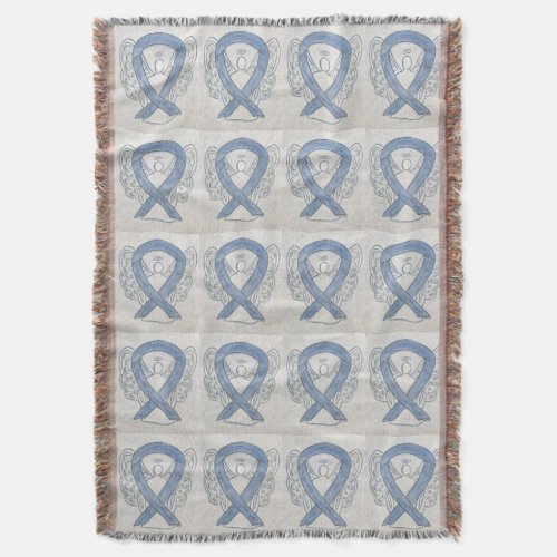 Brain Cancer Awareness Ribbon Throw Blankets
