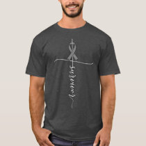 Brain Cancer Awareness Survivor Grey Ribbon Gift3 T-Shirt