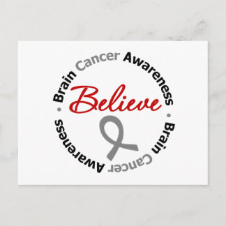 Brain Cancer Believe Postcard
