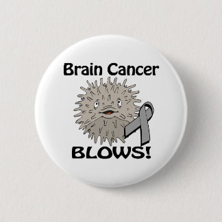 Brain Cancer Blows Awareness Design Button